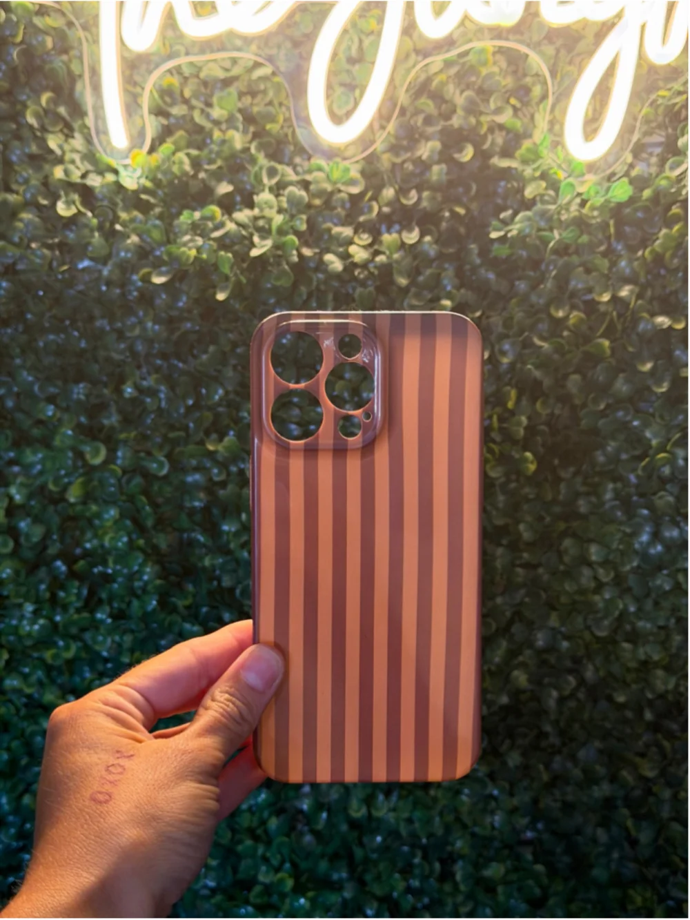 Brown & Tan Striped iPhone 15 Pro Max Case
